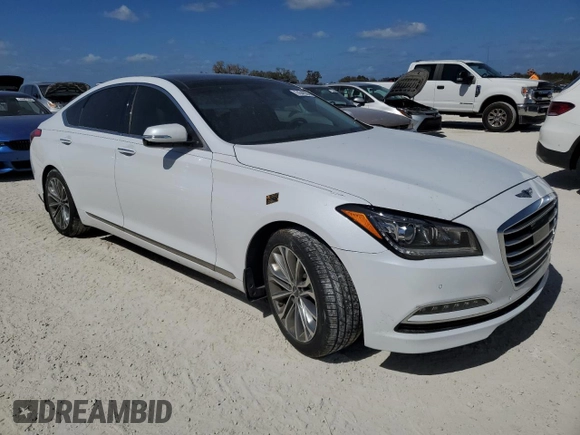 2017 Genesis G80 3.8L with VIN KMHGN4JE6HU193658, listed as a Copart auction lot 80803104 with Not Provided miles and Salvage Title. Bid and sale history available at DreamBid. Image 4.
