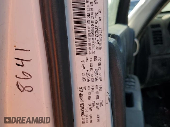 2011 Dodge Nitro Heat with VIN 1D4PT4GK0BW601660, listed as a Copart auction lot 50249965 with Not Provided miles and Salvage Title. Bid and sale history available at DreamBid. Image 13.