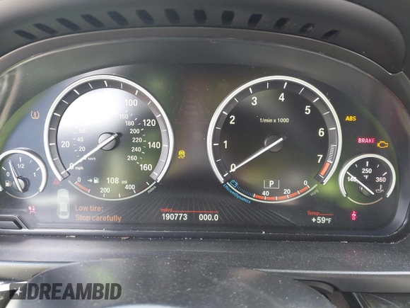 2014 BMW 5 Series 535i with VIN WBA5B1C58ED481934, listed as a IAAI auction lot 41793504 with 190,773 mi miles and . Bid and sale history available at DreamBid. Image 7.