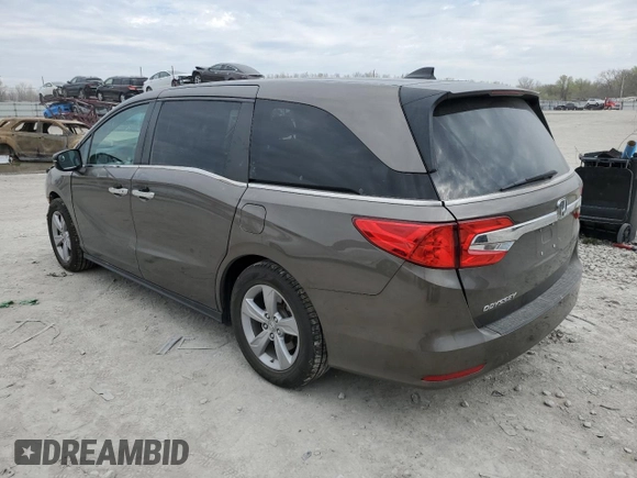2019 Honda Odyssey EX-L z VIN 5FNRL6H76KB059111, wystawiony jako Copart lot #47803744 z przebiegiem 49 260 mil mil oraz Szkoda całkowita • Salvage title. Historia ofert i sprzedaży dostępna na DreamBid. Obrazek 2.