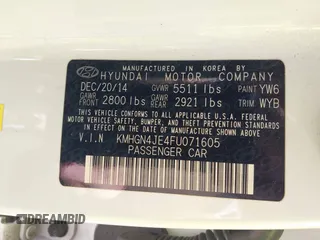 2015 Hyundai Genesis 3.8L z VIN KMHGN4JE4FU071605, wystawiony jako IAAI lot #42051797 z przebiegiem 155 814 mil mil oraz . Historia ofert i sprzedaży dostępna na DreamBid. Obrazek 9.