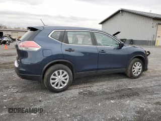 2016 Nissan Rogue S with VIN KNMAT2MV1GP602792, listed as a Copart auction lot 52709285 with 47,308 mi miles and Salvage Title. Bid and sale history available at carsss.com. Image 3.