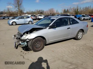 2005 Honda Civic Cpe VP with VIN 1HGEM22185L067108, listed as a Copart auction lot 48172275 with 196,724 mi miles and Salvage Title. Bid and sale history available at carsss.com. Image 1.