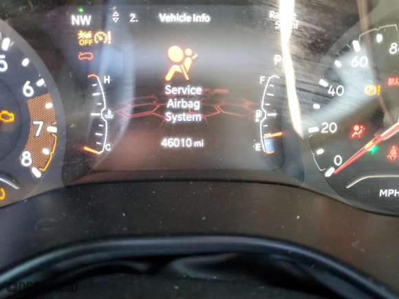 2022 Jeep Compass Trailhawk with VIN 3C4NJDDB5NT105777, listed as a Copart auction lot 48858405 with 46,010 mi miles and Salvage Title. Bid and sale history available at carsss.com. Image 9.