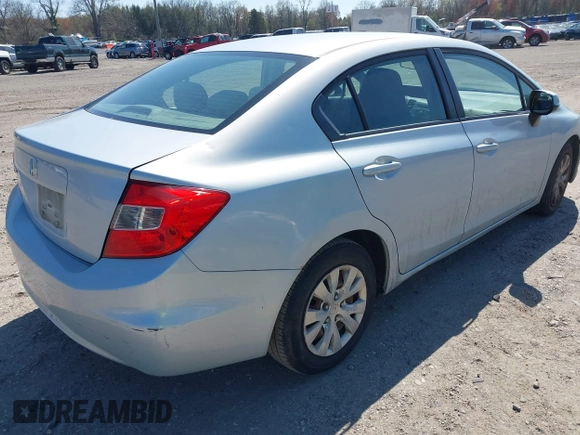 2012 Honda Civic Sdn LX with VIN 2HGFB2F53CH518723, listed as a IAAI auction lot 41995943 with 204,984 mi miles. Bid and sale history available at carsss.com. Image 4.