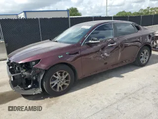 2019 Kia Optima LX with VIN 5XXGT4L32KG290987, listed as a Copart auction lot 65016155 with 87,060 mi miles and Salvage title. Bid and sale history available at DreamBid. Image 1.