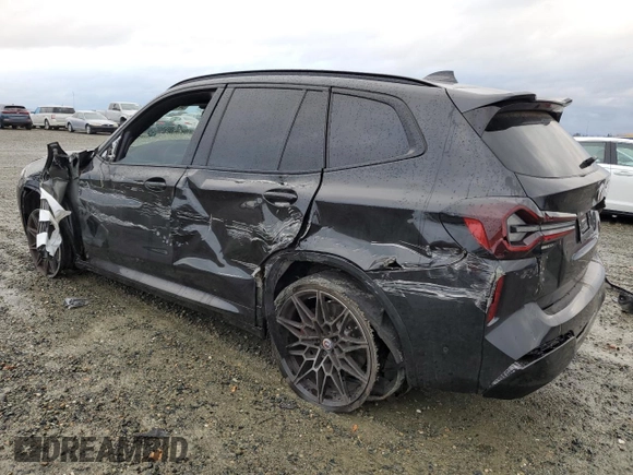 2023 BMW X3 M with VIN 5YM13EC02P9R76895, listed as a Copart auction lot 84182294 with 17,257 mi miles and Salvage title. Bid and sale history available at DreamBid. Image 2.