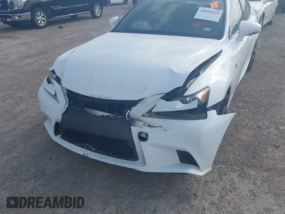 2015 Lexus IS 250 with VIN JTHBF1D23F5063645, listed as a IAAI auction lot 42032522 with 265,020 mi miles and . Bid and sale history available at carsss.com. Image 6.