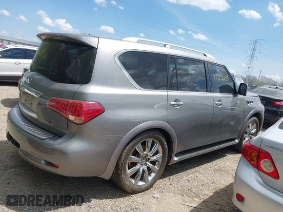 2014 Infiniti QX80 with VIN JN8AZ2NE4E9064351, listed as a IAAI auction lot 42123639 with 164,540 mi miles. Bid and sale history available at carsss.com. Image 14.
