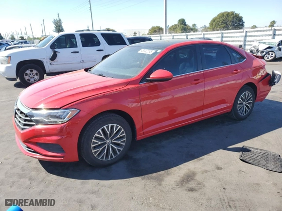 2020 Volkswagen Jetta S with VIN 3VWCB7BU4LM058420, listed as a Copart auction lot 48042235 with 43,053 mi miles and Salvage Title. Bid and sale history available at carsss.com. Image 1.