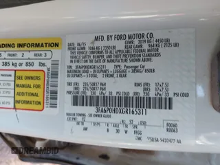 2016 Ford Fusion SE with VIN 3FA6P0HDXGR165311, listed as a IAAI auction lot 41763531 with 156,650 mi miles. Bid and sale history available at carsss.com. Image 9.