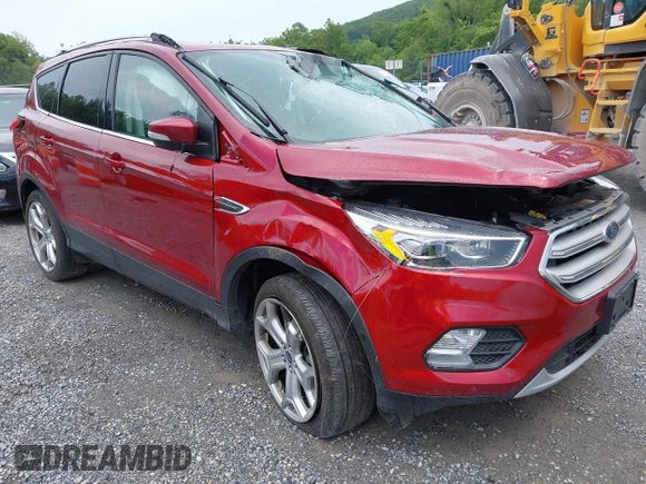 2019 Ford Escape Titanium with VIN 1FMCU9J97KUC08287, listed as a IAAI auction lot 42702548 with 45,207 mi miles and . Bid and sale history available at DreamBid. Image 1.