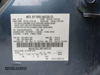 2022 Ford EcoSport SE with VIN MAJ6S3GL3NC469553, listed as a IAAI auction lot 41854545 with 40,339 mi miles and . Bid and sale history available at DreamBid. Image 9.