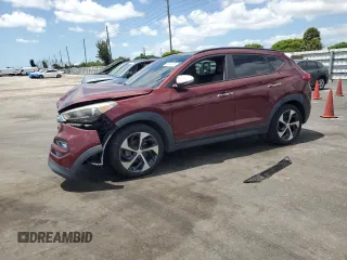 2016 Hyundai Tucson Limited z VIN KM8J33A25GU140802, wystawiony jako Copart lot #56249745 z przebiegiem 86 976 mil mil oraz Szkoda całkowita • Salvage title. Historia ofert i sprzedaży dostępna na DreamBid. Obrazek 1.