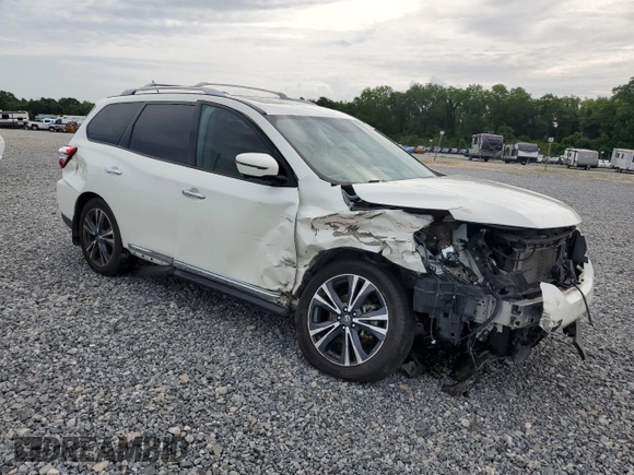 2017 Nissan Pathfinder Platinum with VIN 5N1DR2MN0HC613086, listed as a Copart auction lot 58055945 with 165,759 mi miles and Salvage title. Bid and sale history available at DreamBid. Image 4.