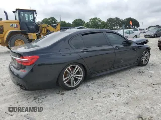 2019 BMW 7 Series 740i xDrive with VIN WBA7E4C51KGV28443, listed as a Copart auction lot 54751395 with 0 mi miles and Clean Title. Bid and sale history available at carsss.com. Image 3.