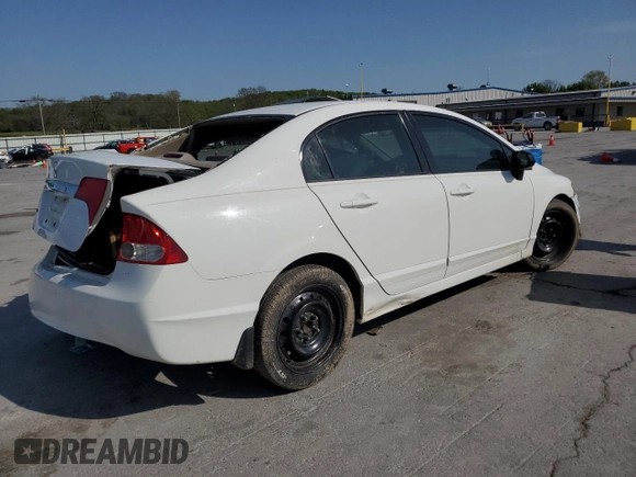 2010 Honda Civic LX with VIN 2HGFA1F59AH573302, listed as a Copart auction lot 53129805 with 290,954 mi miles and Clean Title. Bid and sale history available at DreamBid. Image 3.