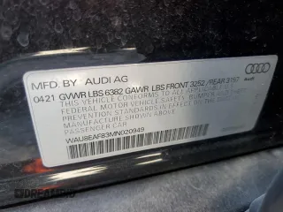 2021 Audi A8 with VIN WAU8EAF83MN020949, listed as a Copart auction lot 77005314 with 13,285 mi miles and Salvage Title. Bid and sale history available at carsss.com. Image 13.