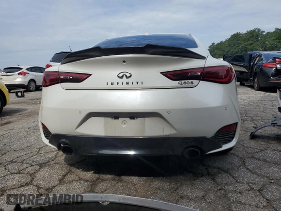 2020 Infiniti Q60 Red Sport 400 with VIN JN1FV7EK0LM400347, listed as a Copart auction lot 61872055 with 68,676 mi miles and Salvage title. Bid and sale history available at DreamBid. Image 6.