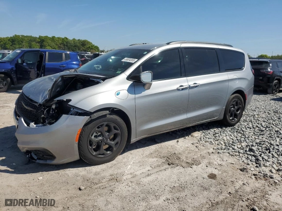 2021 Chrysler Pacifica Hybrid Touring L with VIN 2C4RC1L74MR529704, listed as a Copart auction lot 49604955 with 52,451 mi miles and Non Repairable. Bid and sale history available at carsss.com. Image 1.