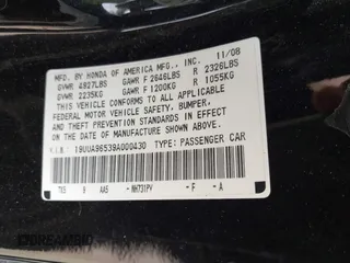 2009 Acura TL Technology z VIN 19UUA96539A000430, wystawiony jako IAAI lot #42095406 z przebiegiem 202 197 mil mil oraz . Historia ofert i sprzedaży dostępna na DreamBid. Obrazek 9.