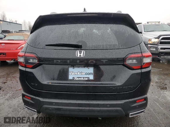 2025 Honda Pilot Black Edition with VIN 5FNYG1H93SB065923, listed as a Copart auction lot 84661244 with 205 mi miles and Salvage Title. Bid and sale history available at carsss.com. Image 6.