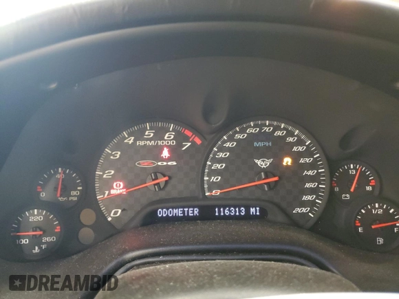 2002 Chevrolet Corvette Z06 z VIN 1G1YY12S925117946, wystawiony jako Copart lot #53126125 z przebiegiem 116 313 mil mil oraz Szkody całkowita. Historia ofert i sprzedaży dostępna na DreamBid. Obrazek 9.