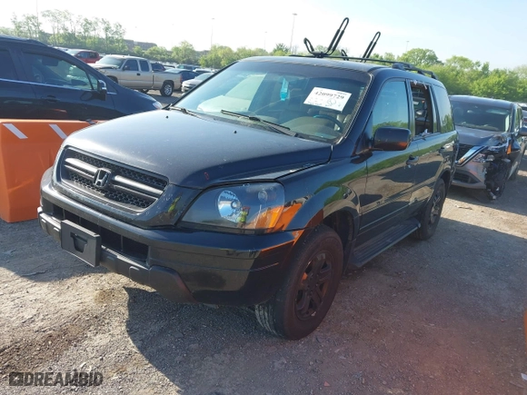 2004 Honda Pilot EX with VIN 2HKYF18614H535377, listed as a IAAI auction lot 42099729 with 362,460 mi miles. Bid and sale history available at carsss.com. Image 6.
