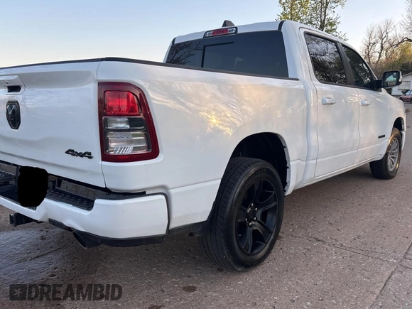 2020 Ram 1500 Big Horn with VIN 1C6SRFFT9LN388444, listed as a Copart auction lot 52460535 with 60,935 mi miles and Clean Title. Bid and sale history available at carsss.com. Image 4.
