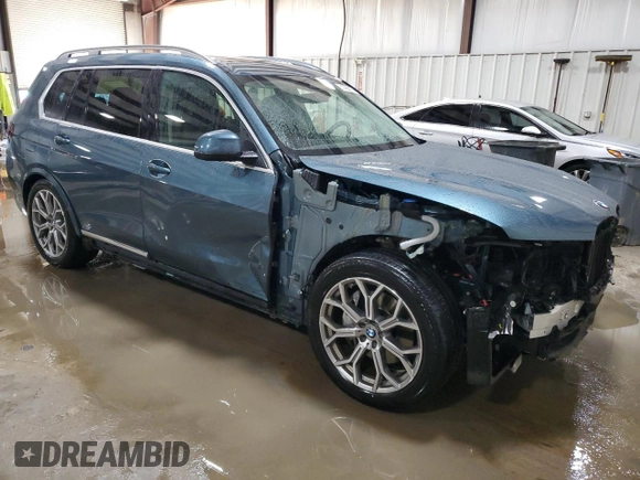 2023 BMW X7 xDrive40i with VIN 5UX23EM04P9P66602, listed as a Copart auction lot 51428015 with 65,671 mi miles and Salvage Title. Bid and sale history available at carsss.com. Image 4.