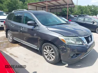 2013 Nissan Pathfinder SV with VIN 5N1AR2MN2DC684349, listed as a IAAI auction lot 42522175 with 194,067 mi miles and . Bid and sale history available at DreamBid. Image 1.