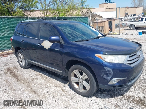 2012 Toyota Highlander Limited with VIN 5TDYK3EH0CS072699, listed as a IAAI auction lot 41861645 with 183,815 mi miles and . Bid and sale history available at DreamBid. Image 1.