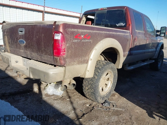 2008 Ford Super Duty F-250 SRW XL with VIN 1FTSW21R68EB29827, listed as a IAAI auction lot 41686828 with 89,579 mi miles. Bid and sale history available at carsss.com. Image 4.