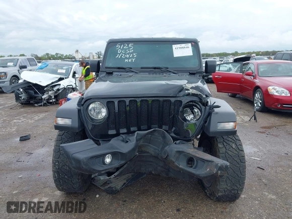2022 Jeep Wrangler Unlimited Sport S z VIN 1C4HJXDG0NW133801, wystawiony jako IAAI lot #41908846 z przebiegiem 44 743 mil mil oraz . Historia ofert i sprzedaży dostępna na DreamBid. Obrazek 12.
