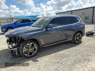 2021 BMW X5 sDrive40i with VIN 5UXCR4C06M9F65541, listed as a Copart auction lot 46525585 with 55,152 mi miles and Salvage Title. Bid and sale history available at carsss.com. Image 1.