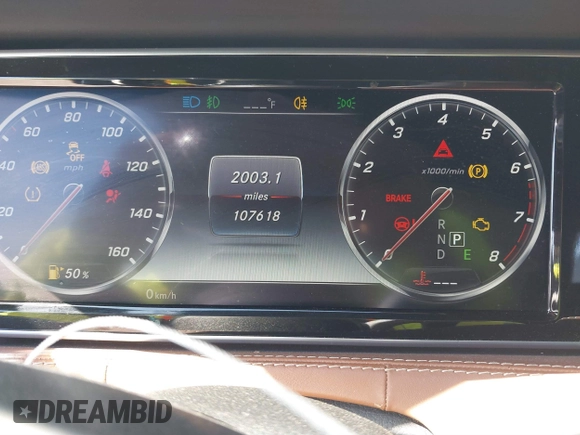 2017 Mercedes-Benz S 550 with VIN WDDXK8CBXHA017615, listed as a IAAI auction lot 41678109 with 107,618 mi miles and . Bid and sale history available at DreamBid. Image 7.