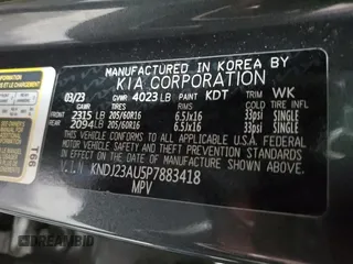 2023 Kia Soul LX with VIN KNDJ23AU5P7883418, listed as a Copart auction lot 55080605 with 39,292 mi miles and Salvage Title. Bid and sale history available at carsss.com. Image 13.