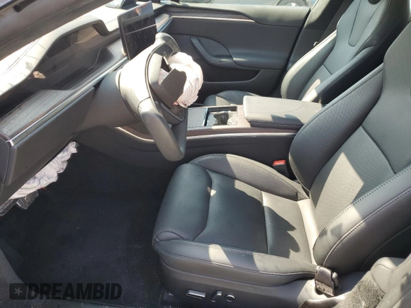 2021 Tesla Model S Plaid with VIN 5YJSA1E66MF434066, listed as a Copart auction lot 61648755 with Not provided miles and Salvage title. Bid and sale history available at DreamBid. Image 7.