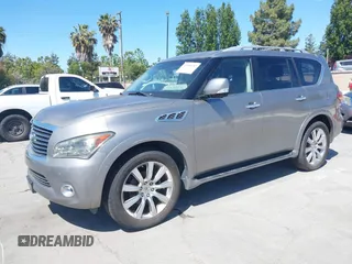 2011 Infiniti QX56 7-passenger with VIN JN8AZ2NF4B9504167, listed as a IAAI auction lot 42384782 with 161,829 mi miles and . Bid and sale history available at DreamBid. Image 2.
