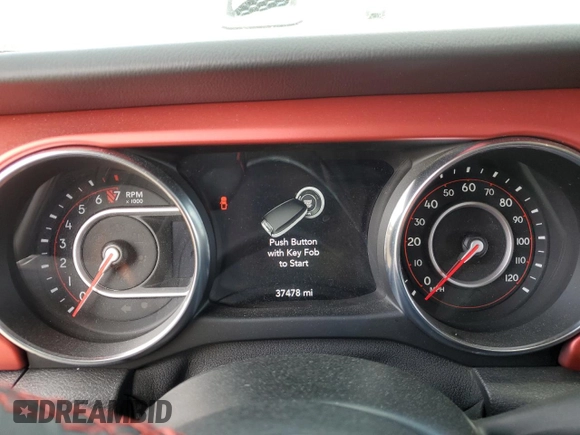 2021 Jeep Gladiator Rubicon with VIN 1C6JJTBG4ML534725, listed as a Copart auction lot 53990494 with 37,478 mi miles and Salvage title. Bid and sale history available at DreamBid. Image 9.