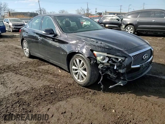 2014 Infiniti Q50 with VIN JN1BV7AR2EM680986, listed as a Copart auction lot 47802735 with 165,946 mi miles and Salvage Title. Bid and sale history available at DreamBid. Image 11.