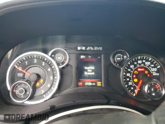 2021 Ram 2500 Tradesman with VIN 3C6UR5CJ2MG637831, listed as a Copart auction lot 42915335 with 27,980 mi miles and Salvage Title. Bid and sale history available at carsss.com. Image 9.