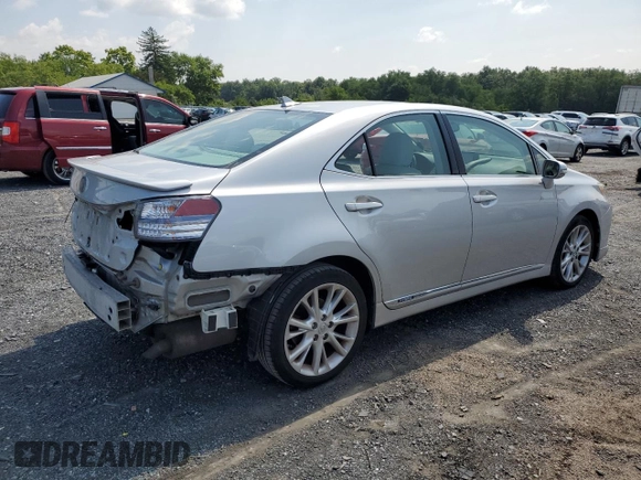 2010 Lexus HS 250h with VIN JTHBB1BA9A2024168, listed as a Copart auction lot 67244764 with 167,980 mi miles and Salvage Title. Bid and sale history available at DreamBid. Image 3.