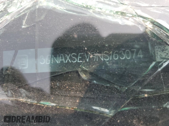 2022 Chevrolet Equinox LS with VIN 3GNAXSEV9NS163074, listed as a Copart auction lot 59189665 with 65,406 mi miles and Salvage title. Bid and sale history available at DreamBid. Image 13.