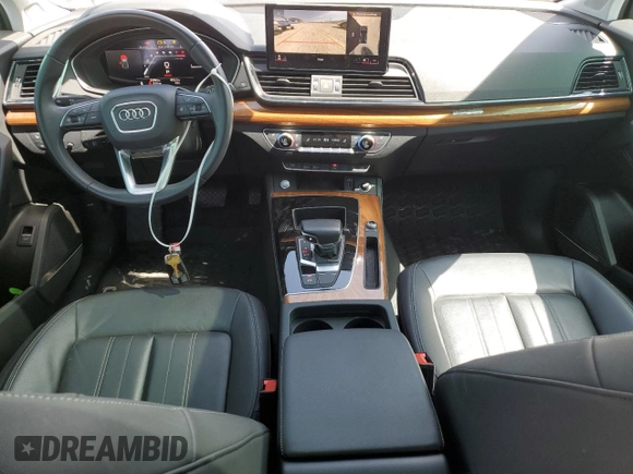 2023 Audi Q5 S line Premium Plus with VIN WA1EAAFY6P2097705, listed as a Copart auction lot 52345055 with 22,894 mi miles and Salvage title. Bid and sale history available at DreamBid. Image 8.