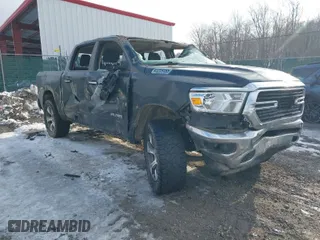 2019 Ram 1500 Big Horn/Lone Star with VIN 1C6SRFFT9KN783755, listed as a IAAI auction lot 41381428 with 134,669 mi miles. Bid and sale history available at carsss.com. Image 1.
