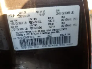 1998 Dodge Ram 1500 with VIN 3B7HC16Z0WM218273, listed as a Copart auction lot 83035394 with 159,762 mi miles and Salvage Title. Bid and sale history available at carsss.com. Image 12.