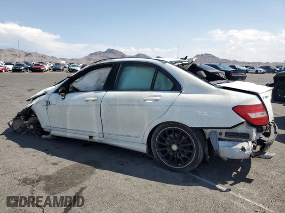 2013 Mercedes-Benz C 300 Sport with VIN WDDGF8AB6DR265251, listed as a Copart auction lot 59912985 with Not provided miles and Salvage title. Bid and sale history available at DreamBid. Image 2.
