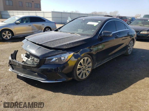 2018 Mercedes-Benz CLA with VIN WDDSJ4GB6JN600519, listed as a Copart auction lot 42431463 with 53,068 mi miles. Bid and sale history available at carsss.com. Image 1.