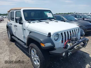 2019 Jeep Wrangler Unlimited Sport S z VIN 1C4HJXDN2KW508341, wystawiony jako IAAI lot #42286619 z przebiegiem 49 410 mil mil oraz . Historia ofert i sprzedaży dostępna na DreamBid. Obrazek 1.